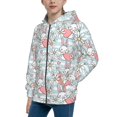 thumbnail image 2 of Sikiie Cute Rabbit And Heart Zip Up Hoodie Teenage, hoodies for Teenage, Zipper Sweatshirt Jacket for Daily, Traveling-Small, 2 of 6