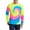 Neon Rainbow, variant on Tie Dye Long Sleeve 100 Cotton Crew Neck Ribbed Cuffs T Shirt