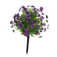 thumbnail image 3 of Artificial Flower Garden Estaca Faux Greenery Arbustos de 24 "Planta artificial para al aire libre Decoración del hogar fuera del hogar violeta, 3 of 8
