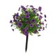 thumbnail image 3 of Flor de violeta artificial, estaca de jardín, arbustos de vegetación de imitación, planta artificial decorativa para bodas, al aire libre, exterior,, 3 of 8