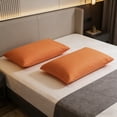 thumbnail image 6 of Velvet Pillowcases Set of 2, Envelope Closure Pillowcases 20 x 26 In, Soft Polyester Bed Pillow Covers, Orange, 6 of 6