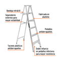 thumbnail image 2 of Escalera de tijera 100% aluminio tipo lll 5 peldaños, Truper ESTA-35, 2 of 3