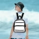 thumbnail image 5 of Mochila transparente resistente, mochila transparente, mochila de plástico transparente transparente, mochila para la escuela, el trabajo, estadios, viajes, seguridad, festivales, universidad (negro), 5 of 7