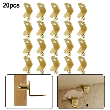 Gold Iron Shelf Support Pegs For Cabinet Hardware Seperator Shelves 20Pcs Fangkenuo