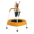 thumbnail image 3 of 27.5 Inch Toddler Trampoline with Handle for 1-4 Years Old Kids, Indoor Outdoor Small Mini Trampolines for Boys and Girls, Easy to Assembly, Orange, 3 of 9