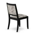 thumbnail image 6 of Luxe by East West Furniture Dining Room Chair with White and Gray Pattern Faux Leather and upholstered back, 6 of 7