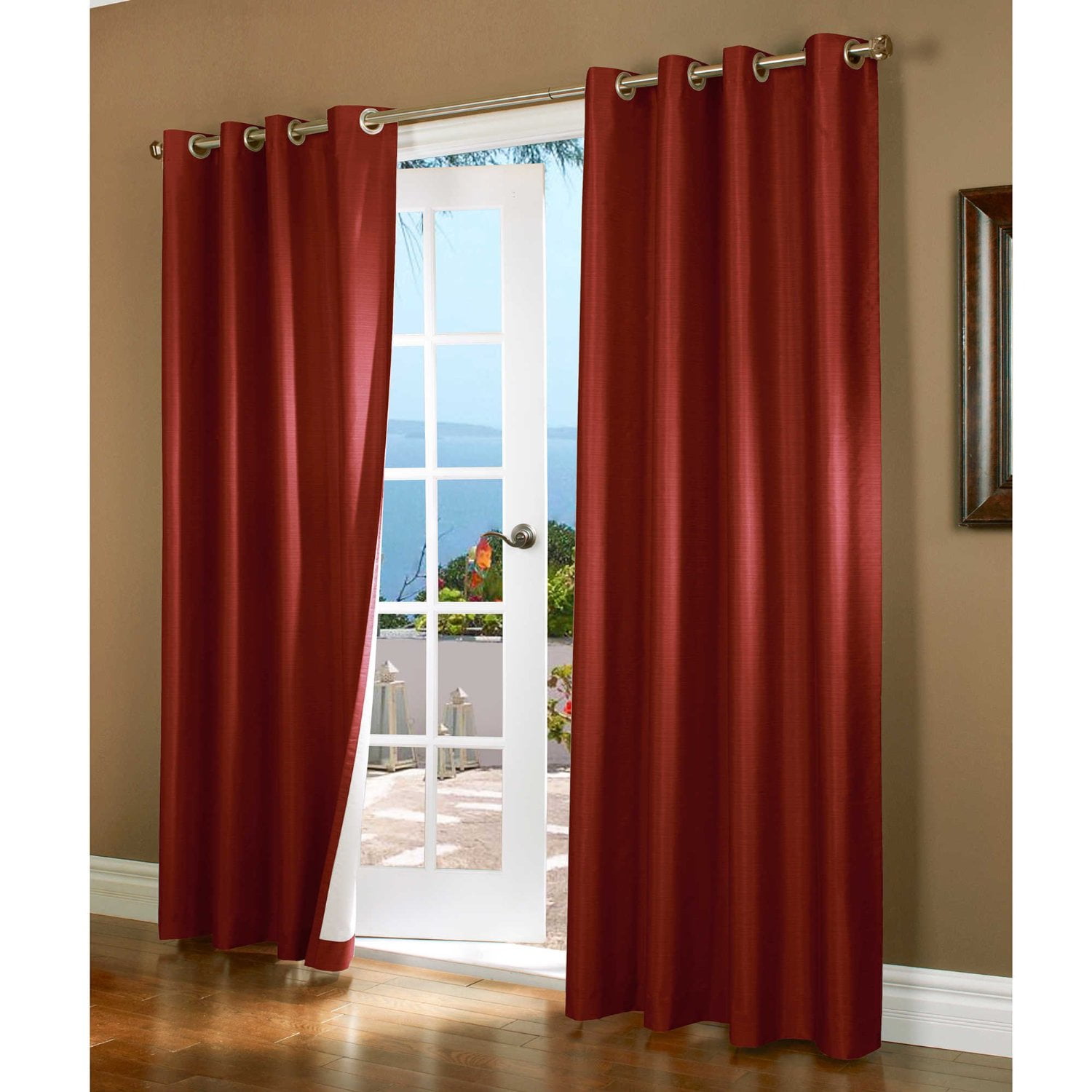 FAUX SILK Window Treatments Curtain Drape GROMMET 63" 84"95" 108" YELLOW 