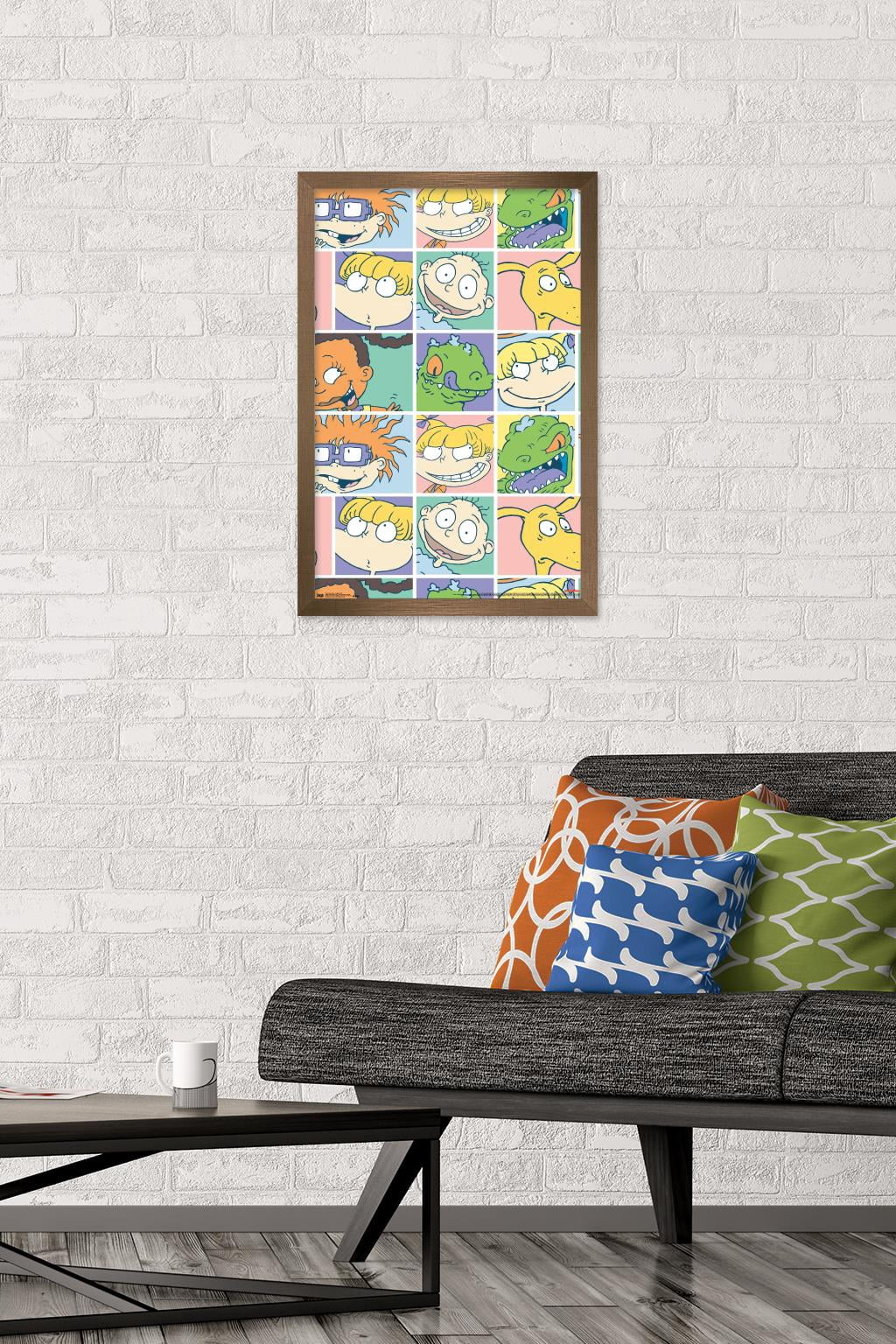 Nickelodeon Rugrats Grid Wall Poster, 14.725" x 22.375", Framed