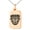 Rose, variant on Stainless Steel Aztec Warrior Mask Rune Engraved Small Rectangle Dog Tag Charm Pendant Necklace