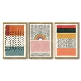 thumbnail image 4 of SHENIFY Boho Abstract Wall Art 16x24in3pcs Natural Framed Mid-Century Color Block Shape Illustrations Modern Minimalist Painting Decorative Artwork, 4 of 5