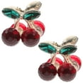 thumbnail image 4 of EeaseMX 2pcs Cherry Glaw Peink Clip Alloy Hair Jaw Clip Rhinestone Glaw Skink Tocado, 4 of 8