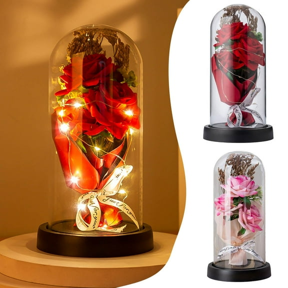 Sumllary Christmas Flowers Valentine's Day Rose Presents For Women Roses Stored On Domes Forever Roses Birthday Presents For Wives Wives Brides