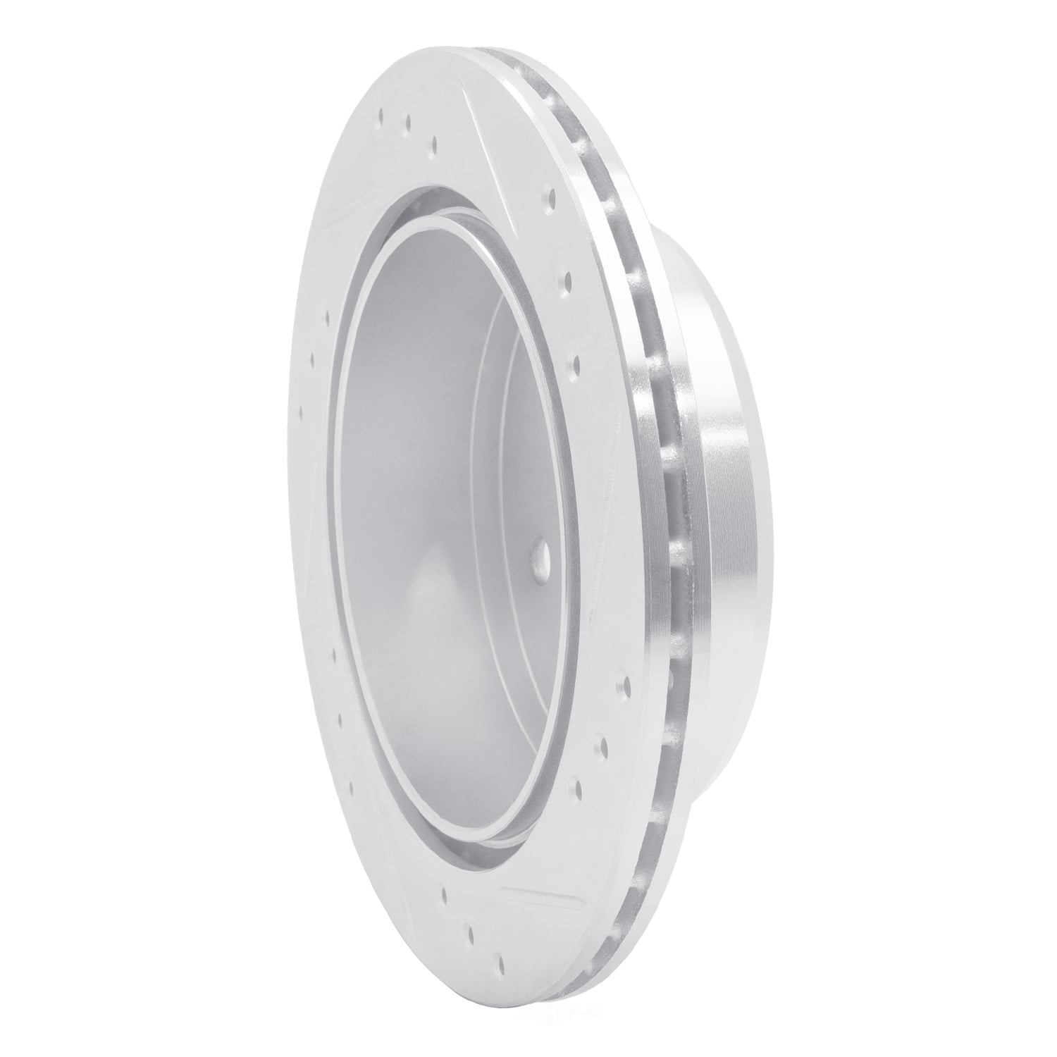Dynamic Friction Company 631-76014L DFC Brake Rotor - Drilled And Slotted - Silver