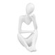 thumbnail image 3 of Estatua de pensador de resina Figura de pensador abstracto Decoración de estilo pensador para sala de estar Oficina Estante de libros Blanco Izquierdo, 3 of 5