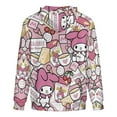 thumbnail image 5 of Kuromi And My Melody Zip-Up Hoodie Pullover Hooded Long Sleeve Sweatshirts Tops Blouse with Pocket for Mens Womens, 5 of 8