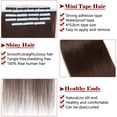 thumbnail image 4 of SEGO 20 Pcs Tape in Hair Extensions 100% Real Remy Human Hair Double Side Skin Tape Straight Silky Hair Clearance Black/Blonde/Red, 4 of 9