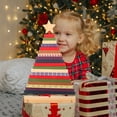 thumbnail image 4 of Gymnture christmas Wooden Rotating Tabletop Xmas Tree for Decorations, 4 of 11
