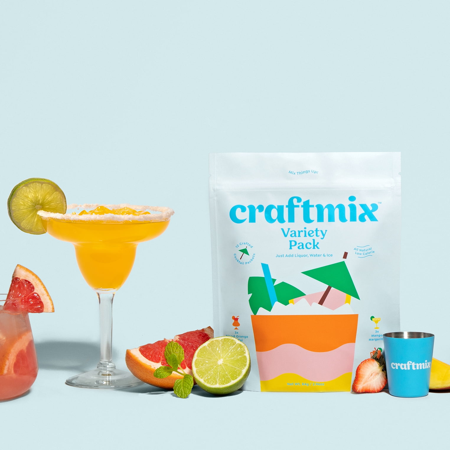 Craftmix Variety Pack Cocktail Mixers, 4 Flavors, 12 Count