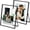 black, variant on Gold 8x10 Floating Frames Set of 2, Double Glass Desktop Picture Frames, Holds Multiple Photo Sizes, Photo Frame with Metal Stand