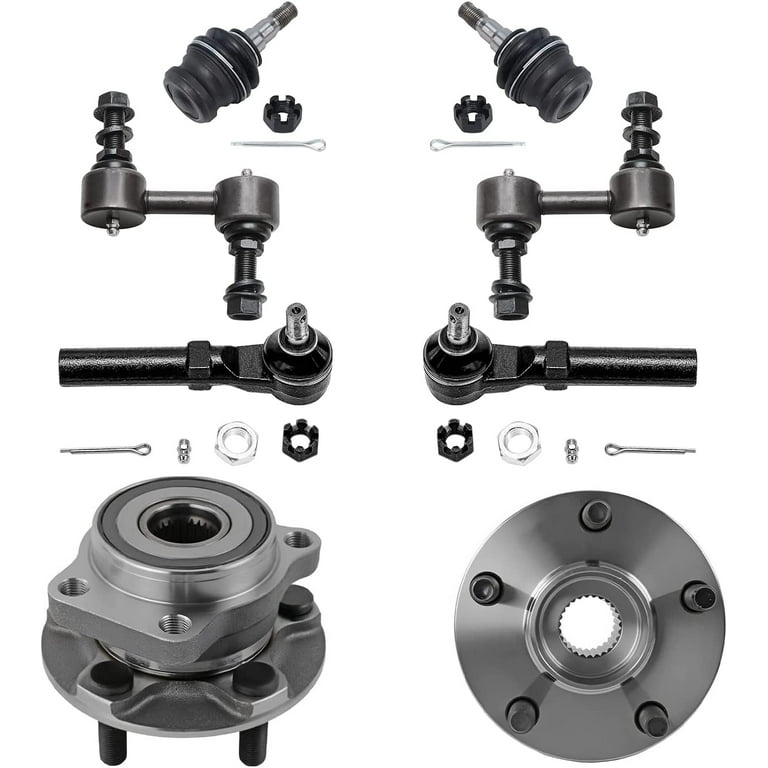 Detroit Axle - Front Wheel Hub Bearings Sway Bar End Links Outer Tie Rod  Ends Lower Ball Joints Replacement for Subaru XV Crosstrek Forester - 8pc  Set