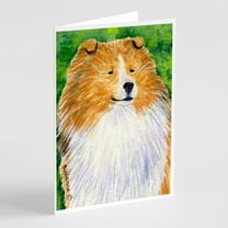 Caroline's Treasures Sheltie Greeting Cards with Envelopes, 5" x 7" (8 Count)
