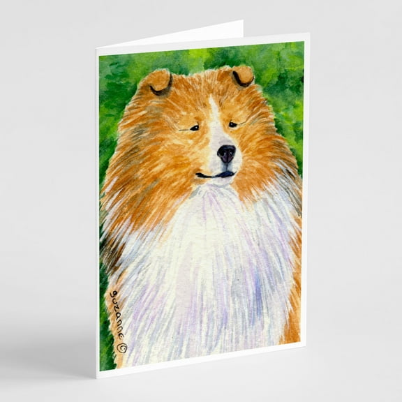 Sheltie Greeting Cards and Envelopes Pack of 8