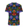 thumbnail image 3 of Rocae Colorful Floral for Breathable Men's Baseball T-Shirt Fashionable Casual Baseball Jersey, Moisture-wicking Sportswear X-Large, 3 of 9