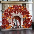 thumbnail image 5 of Fall Maple Leaves Autumn Red Ivy Garland Artificial Maple Hanging Vines Garland for Thanksgiving ,Christmas Wedding Party, Home Garden Kitchen Office, 5 of 8