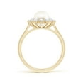 thumbnail image 2 of ANGARA Princess Diana Inspired Freshwater Cultured Pearl Ring in 14K Yellow Gold for Women | June Birthstone, Birthday, Anniversary, Jewelry Gift for Women | Pearl Ring, 2 of 8