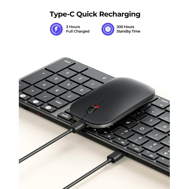 Wireless Bluetooth Keyboard and Mouse for Mac, Multi-Device
