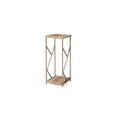 thumbnail image 2 of Hodedah 36.2 inch High Metal Frame Wood Top Side Table in Bronze Finish, 2 of 3