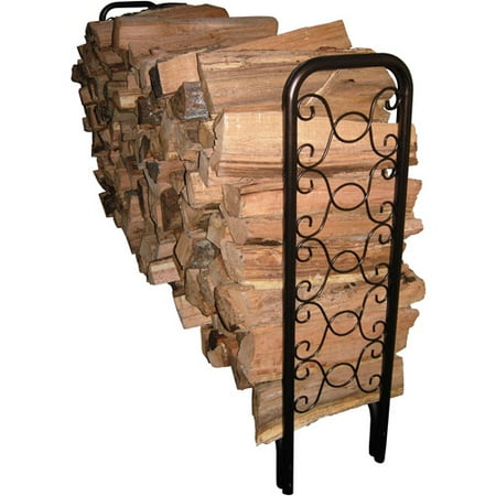 Landmann USA 8' Ornamental Scroll Log Rack, Bronze