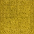 thumbnail image 1 of Ahgly Company Indoor Square Oriental Yellow Industrial Area Rugs, 3' Square, 1 of 4