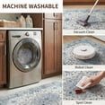 thumbnail image 4 of KoshiMe Washable Area Rug 6'x9', Non-Slip Soft Vintage Distress Floral Rugs for Living Room, Stain Resistant Low Pile Medallion Carpet for Dining Room Office, Blue Beige, 4 of 9