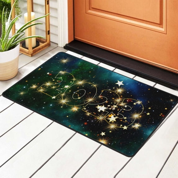 ZICANCN New Year'S Day Area Rugs Doormat , Facecloth Non-Slip Floor Mat Rug for Living Room Kitchen Sink Area Indoor Outdoor Entrance 72"x48"