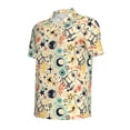 thumbnail image 2 of Xecao Rockets for Mens' Casual Short Sleeve Button-Down Polo Shirts for a Classic Golf Look, 2 of 9