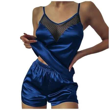 

cuitcosohg Sleep Dress for Women Women Sexy-Lingerie Sleepwear Satin Silk Babydoll Lace Up Nightwear Pajamas Set Spandex Night Dress for Women Sleepwear