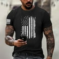thumbnail image 2 of Yiaimeir Men's Fashion Casual Short Sleeve Round Neck Independence Day Flag T-Shirt Top Streetwear,Size M-3XL, 2 of 5