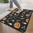 thumbnail image 4 of Halloween Pumpkin Non Slip Washable Door Mat Pumpkin Spooky Doormat Plain Outdoor Inside Floor Rugs Crystal Velvet 30x17 Inches, 4 of 7