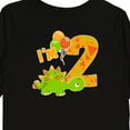 thumbnail image 4 of Inktastic Happy Dinosaur Second Birthday-green Boys or Girls Long Sleeve Toddler T-Shirt, 4 of 5