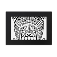 thumbnail image 1 of Dibujo abstracto, Totem Pole Totem indio cara Marco de Fotos de escritorio imagen Arte Negro Pintura 5x7 pulgadas, 1 of 4