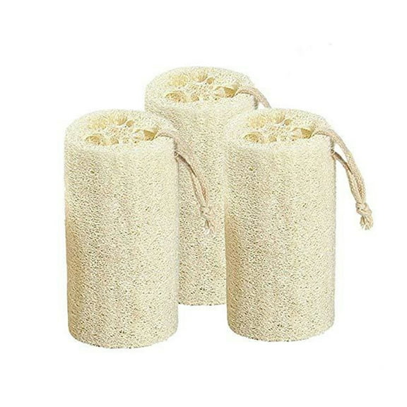 EUBUY 3pcs Loofah Body Scrubber Washing Cleaning Brush Exfoliating Scrubber Natural Luffa Bath Shower Body Massage Sponge Type 6