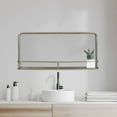 thumbnail image 6 of Creative Co-Op Wide Metal Framed Wall Mirror with Shelf, Brass, 6 of 6