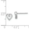 thumbnail image 2 of Sterling Silver Rhodium Diamond Heart Post Earrings QDX284, 2 of 2