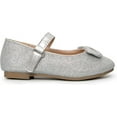 thumbnail image 7 of Kushyshoo Girl's Silver Glitter Ballet Flats Soft Mary Jane Dress Party Shoes Non-Slip 10M, 7 of 7