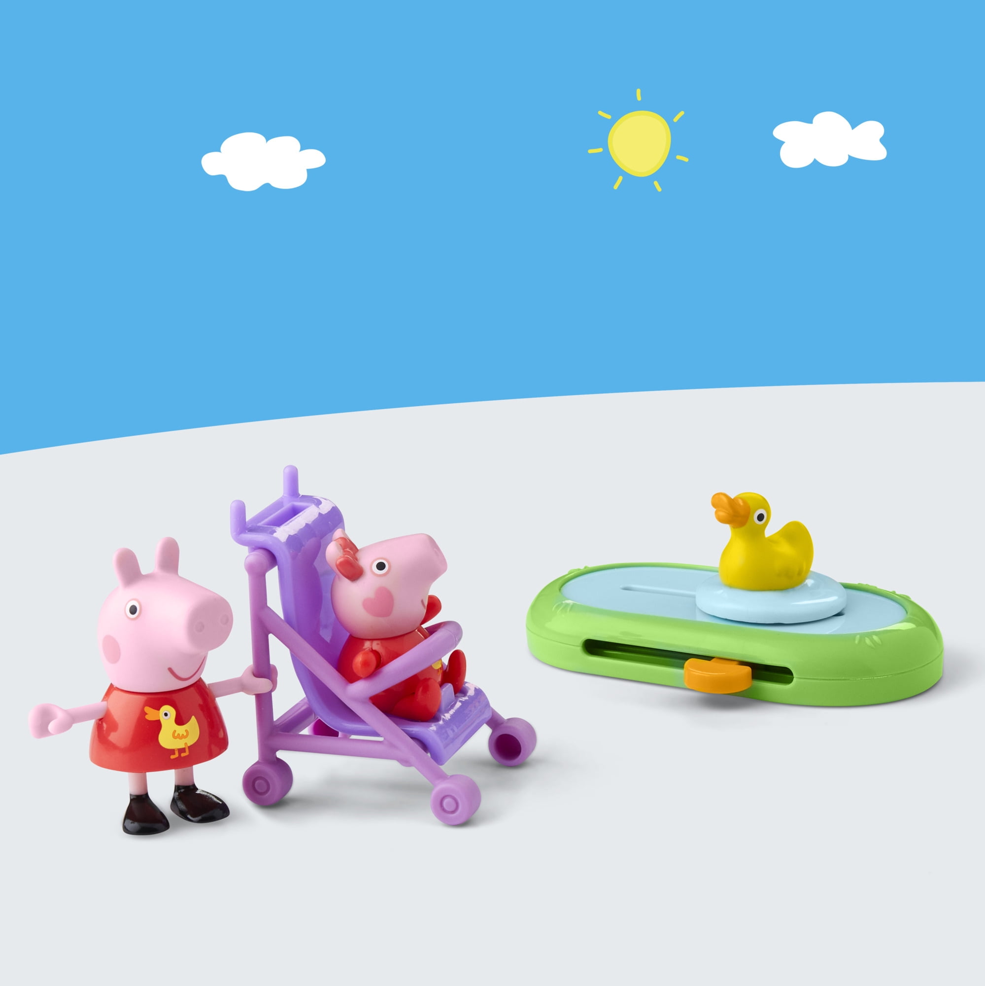 Peppa Pig Toys Peppa and Evie's Park Fun Playset with 2 Figures, Preschool Toys for Kids, 3 and up