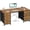 Rustic Brown, variant on 50 Inch Computer Desk with 8 Drawers, Home Office Desk with Power Outlets, Work Study Gaming Desk with 8 Fabric Drawers, Black