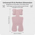 thumbnail image 2 of Universal Toddler Car Seat Cool Pad, Sweat Resistant Breathable Stroller Cooling Liner Mat with Fixing Hooks for Summer Baby Travel, Pink, 2 of 7