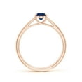 thumbnail image 2 of ANGARA Natural Prong-Set Oval Sapphire Cathedral Solitaire Ring in 14K Rose Gold for Women (Size-7x5mm) | September Birthstone, Anniversary, Jewelry Gift for Women | Natural Blue Sapphire Ring, 2 of 9