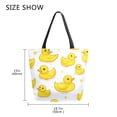 thumbnail image 5 of FORMRS Womens Canvas Tote Bag with Zipper Inner Pocket Shoulder Handbag, Yellow Rubber Ducks, 5 of 7